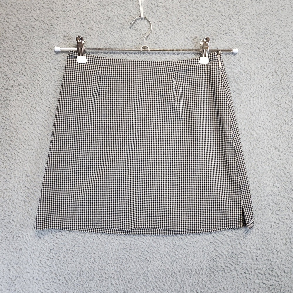 The Limited Stretch Mini Skirt Womens Size 2 Black White Plaid Retro Chic